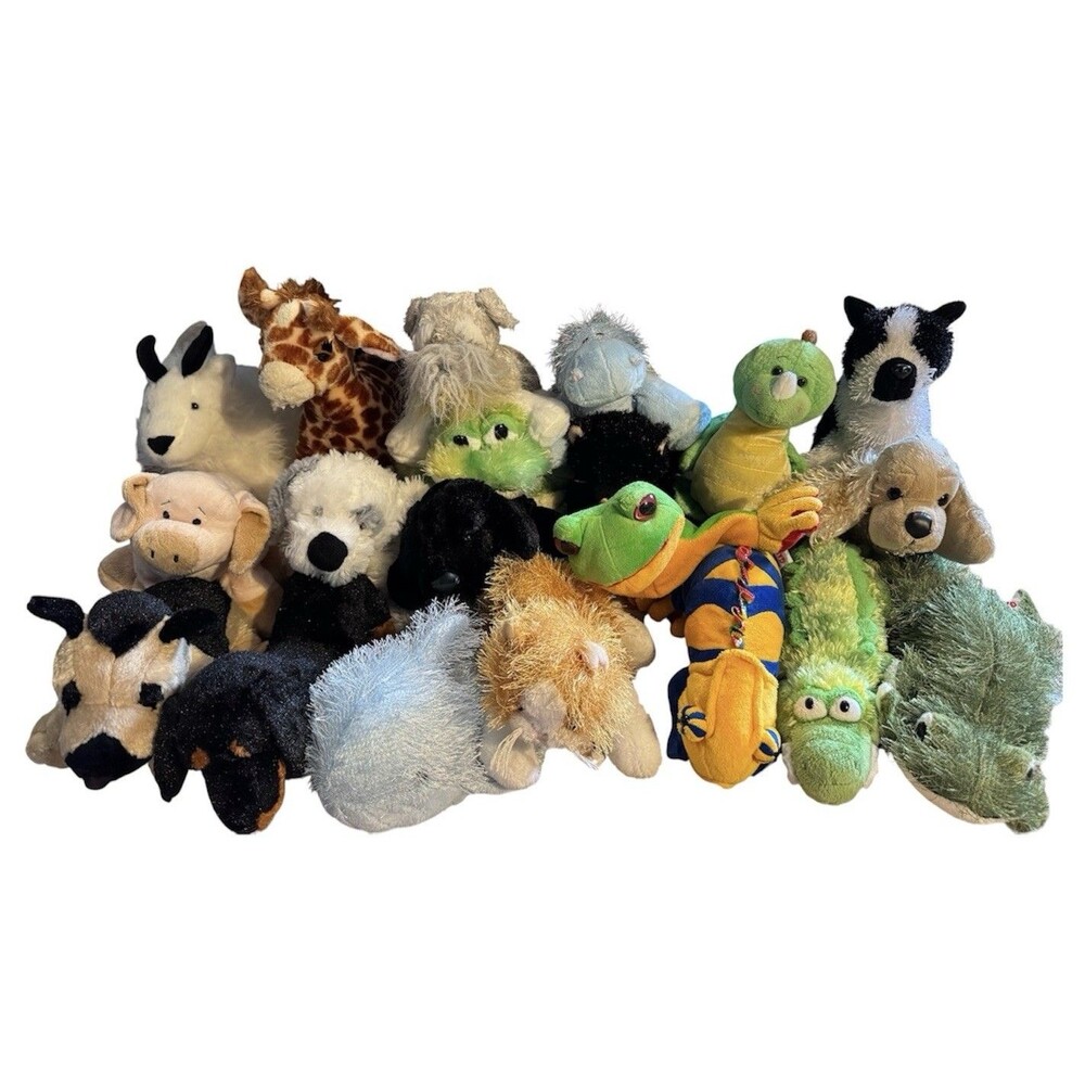 Ganz Webkinz Lot Of 20 Assorted Plush Stuffed Animals NO CODES